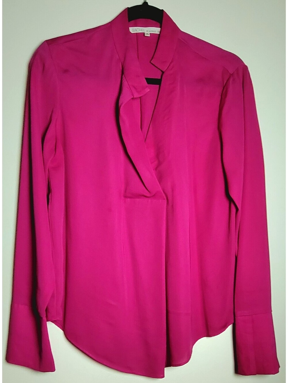 Rachel Roy Women's Long Sleeve Blouse in Bright Pink, Size 8